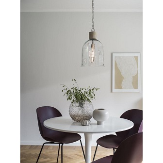 Szklana lampa wisząca Skylar handmade 28cm